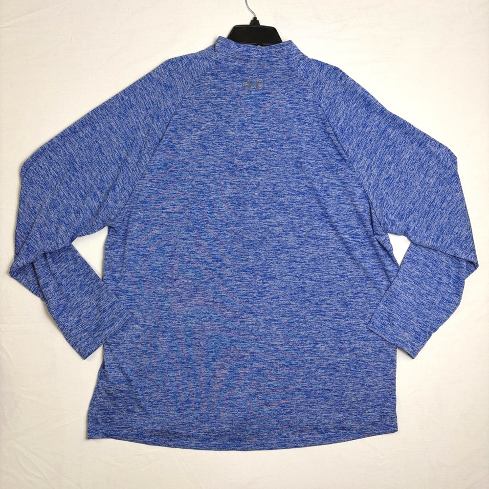 Under Armour Mens 4XL Blue Space Dye Tech 1/2 Zip Pullover Long Sleeve Shirt - Picture 8 of 8
